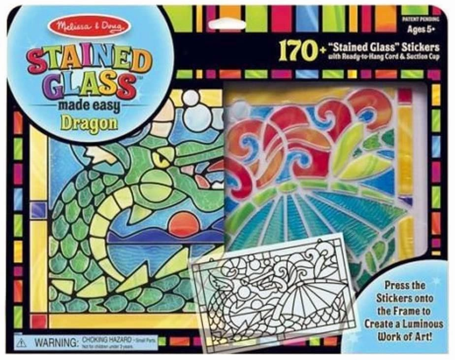 Melissa & Doug 19289 Stained Glass Made Easy Craft Kit - Dragon