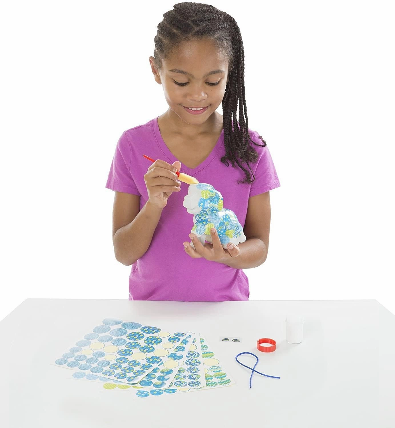 Melissa & Doug 40102 Decoupage Made Easy Puppy Paper Mache Craft Kit