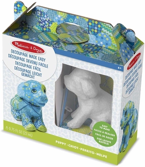 Melissa & Doug 40102 Decoupage Made Easy Puppy Paper Mache Craft Kit