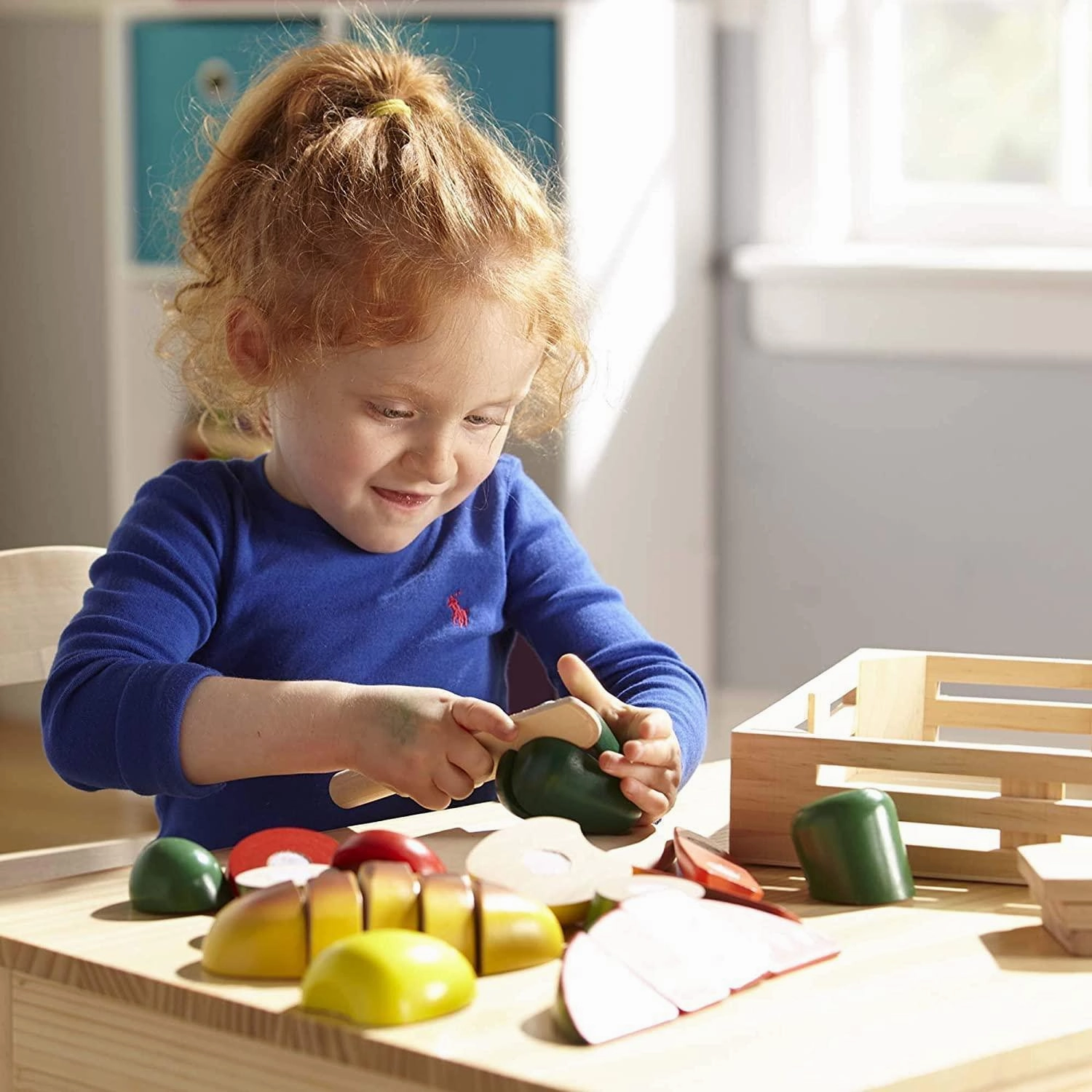 Melissa & Doug Wood Cutting Pretend Play Food