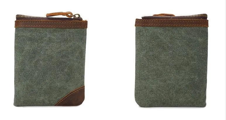 Mens Canvas Small Wallet for men Bifold Cool Men billfold Small Wallet
