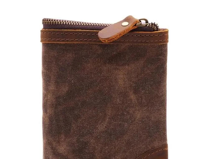 Mens Canvas Small Wallet for men Bifold Cool Men billfold Small Wallet