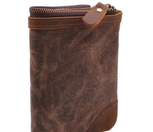 Mens Canvas Small Wallet for men Bifold Cool Men billfold Small Wallet