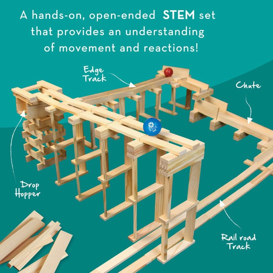 Mindware - KEVA Contraptions 200 Piece Wooden Planks Building Set
