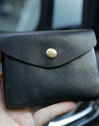 Mini Womens Wine Leather Billfold Wallet Small Wallet with Coin Pocket Envelope Wallet for Ladies