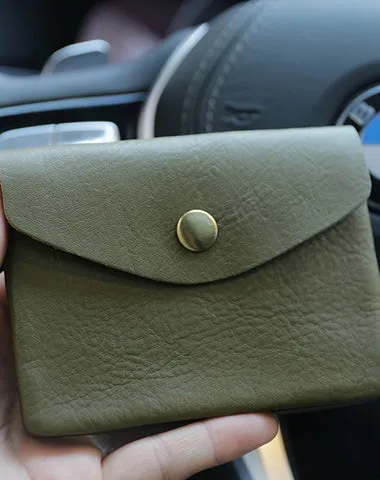 Mini Womens Wine Leather Billfold Wallet Small Wallet with Coin Pocket Envelope Wallet for Ladies
