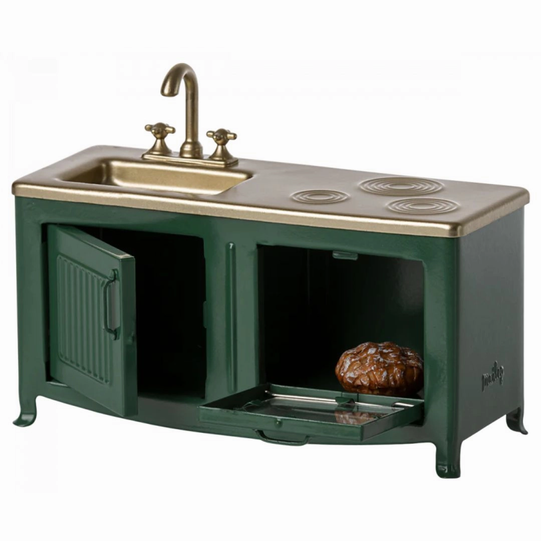 Miniature Kitchen for Mice - Dark Green