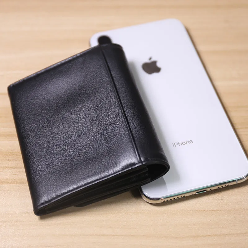 Minimalist Womens Light Pink Leather Billfold Wallet Small Wallet with Coin Pocket Slim Wallet for Ladies