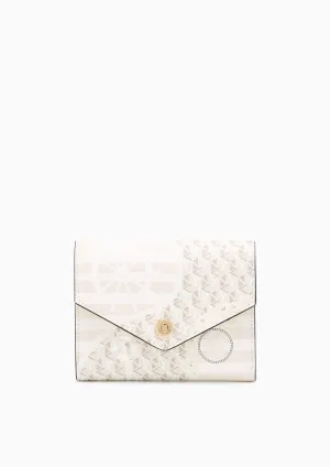 Minyas Infinite Short Wallet Printed Beige