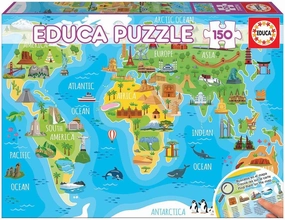 Monuments World Map 150 Puzzle