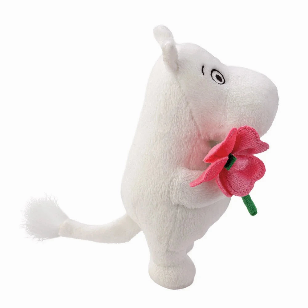Moomin Standing 6.5-inch Soft Toy with Pink Flower