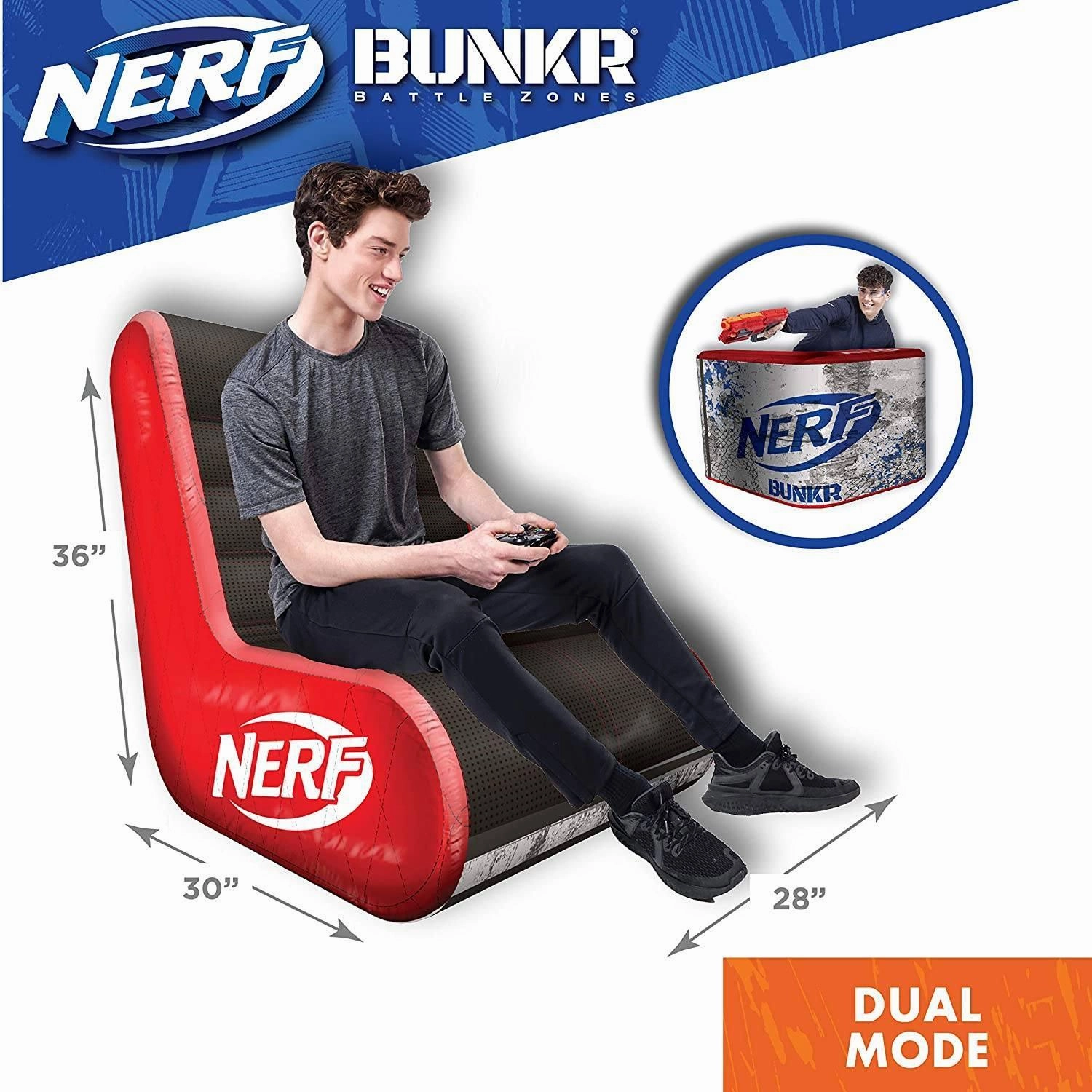Nerf Bunkr Battle Switch Chair and Footrest Set