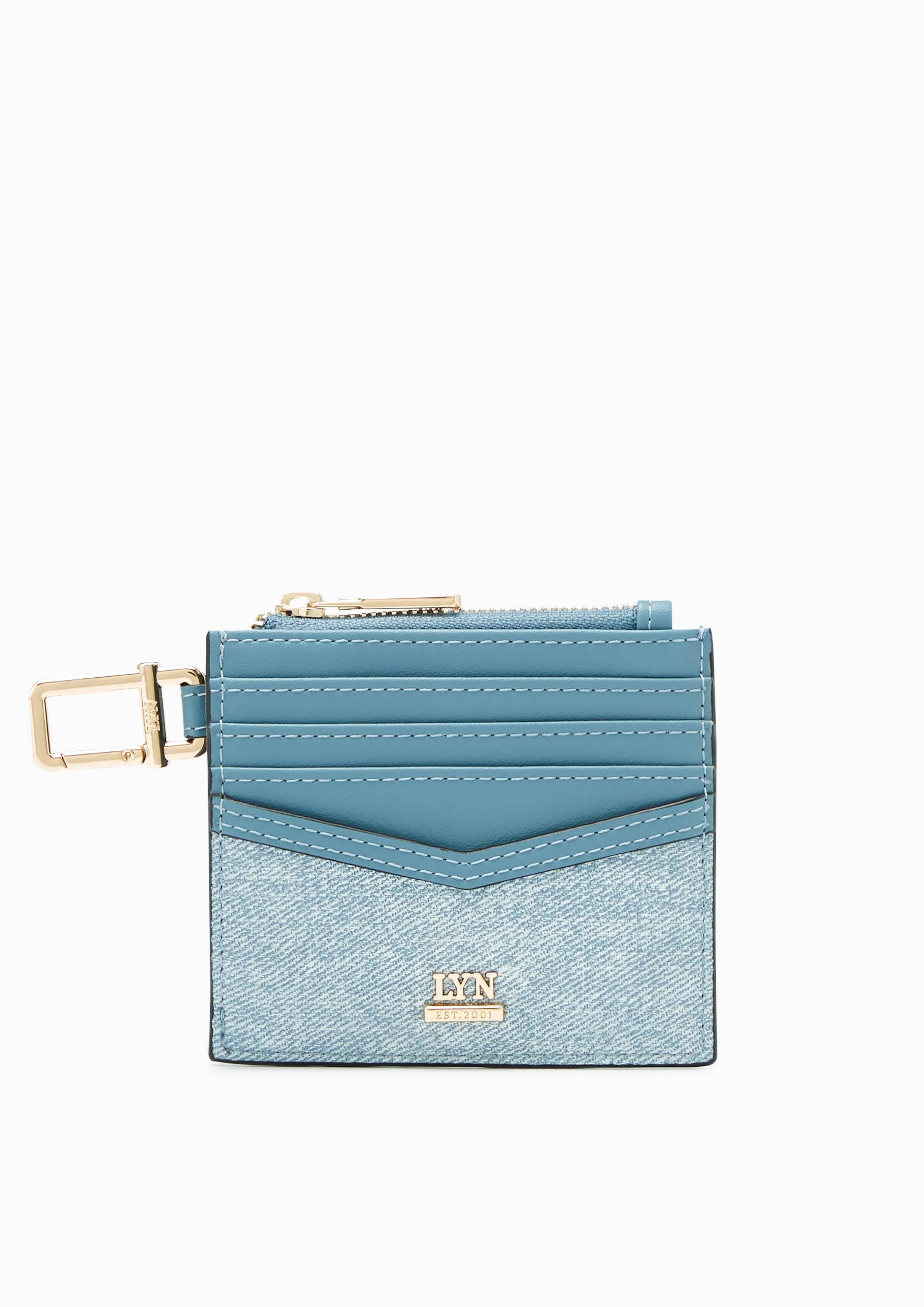 Nya Zipped Short Card Holder Blue