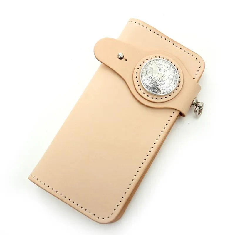 [On Sale] Badass Mens Leather Biker Chain Wallet Badass Long Biker Wallet with Chain