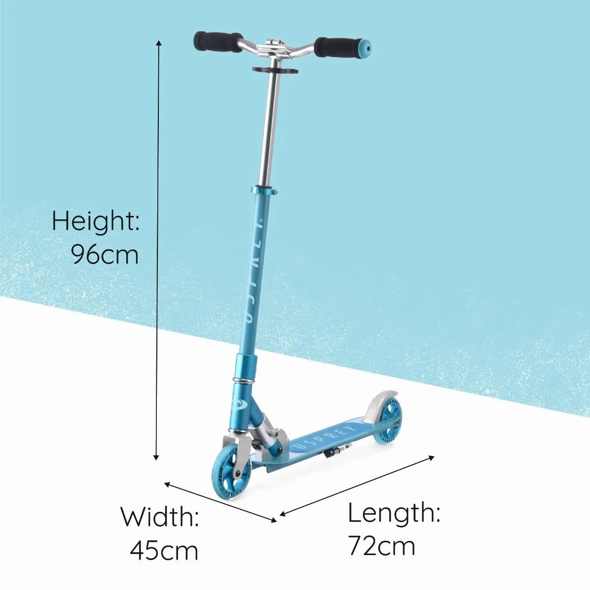 Osprey Buzz  Kids Folding Scooter - Blue