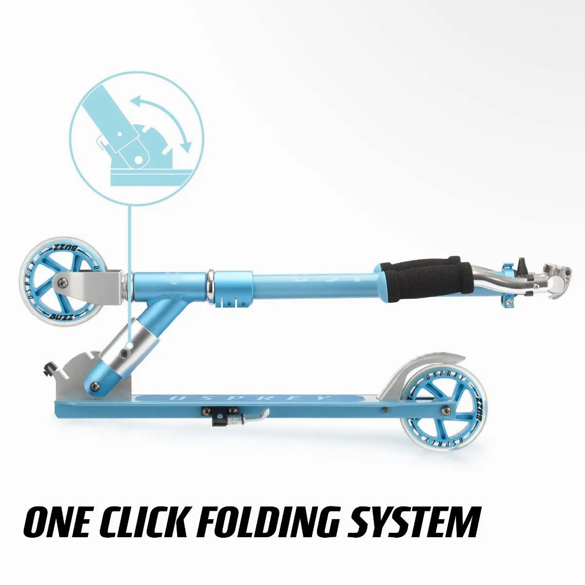 Osprey Buzz  Kids Folding Scooter - Blue