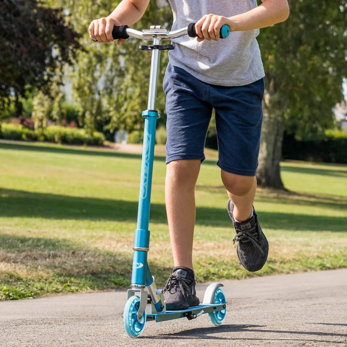Osprey Buzz  Kids Folding Scooter - Blue