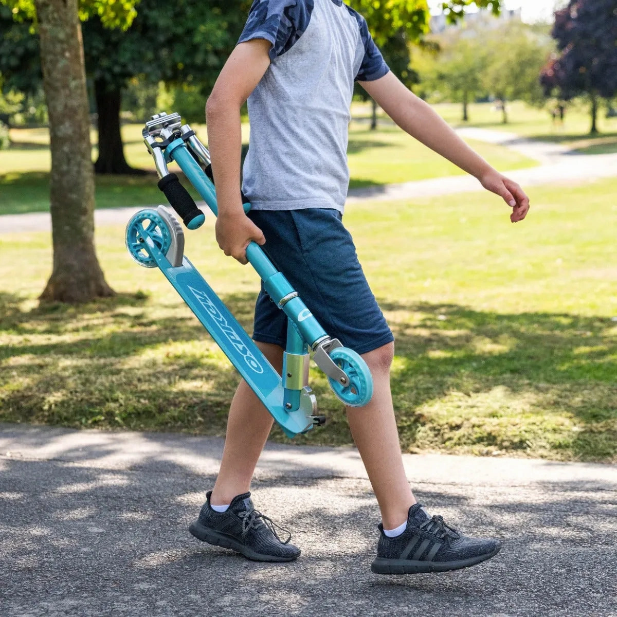 Osprey Buzz  Kids Folding Scooter - Blue