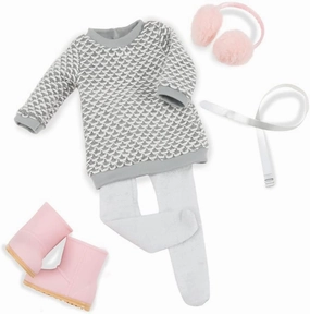 Our Generation Winter Sweater-Dress Outfit