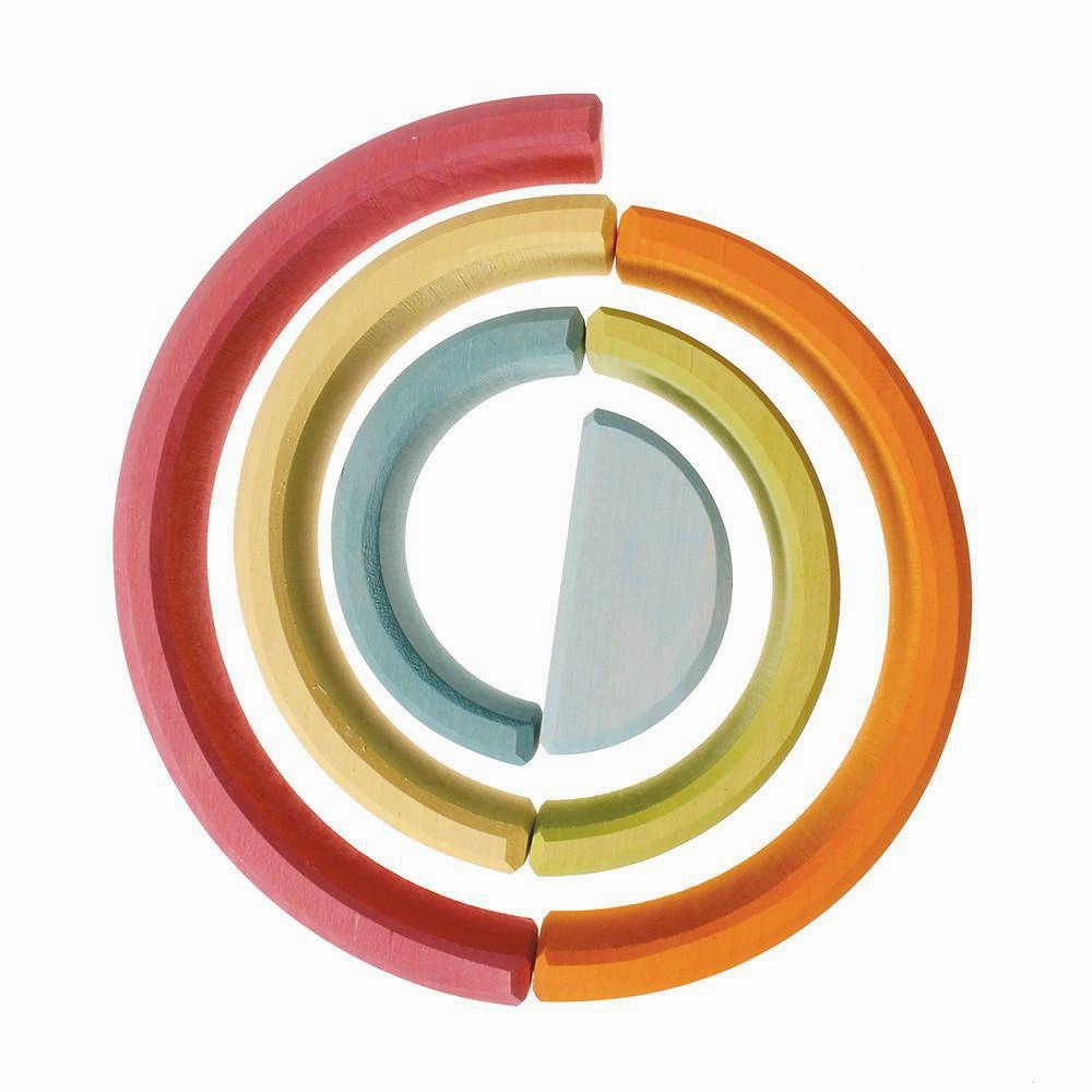 Pastel Wooden Rainbow Tunnel - 6 Pieces