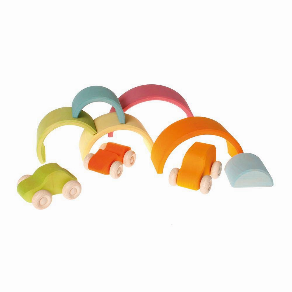Pastel Wooden Rainbow Tunnel - 6 Pieces