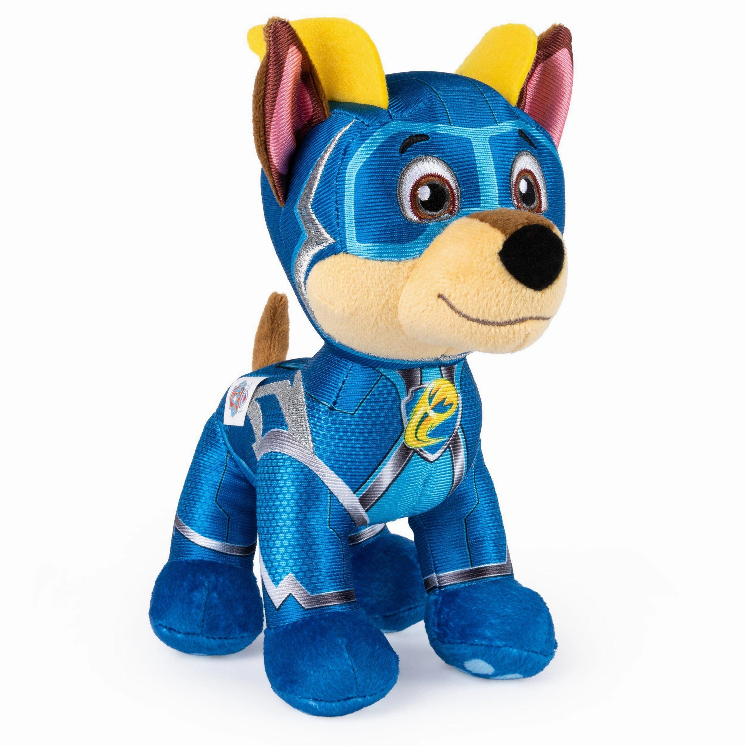 PAW Patrol Mighty Pups Super PAWs Chase Stuffed Animal Plush 8-inch