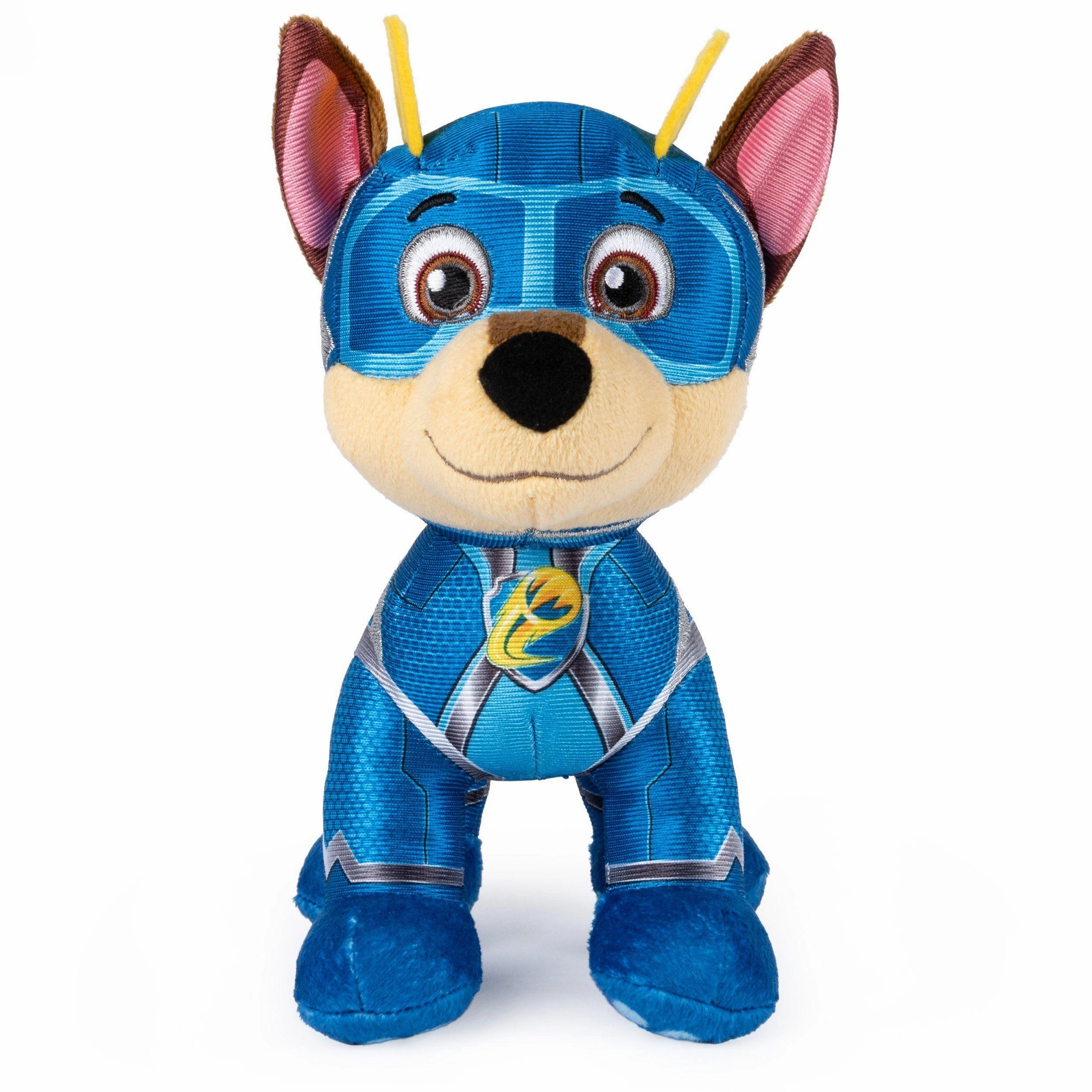 PAW Patrol Mighty Pups Super PAWs Chase Stuffed Animal Plush 8-inch