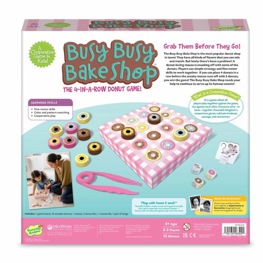 Peaceable Kingdom - Busy Busy Bake Shop: The Four-In-A-Row Donut Game