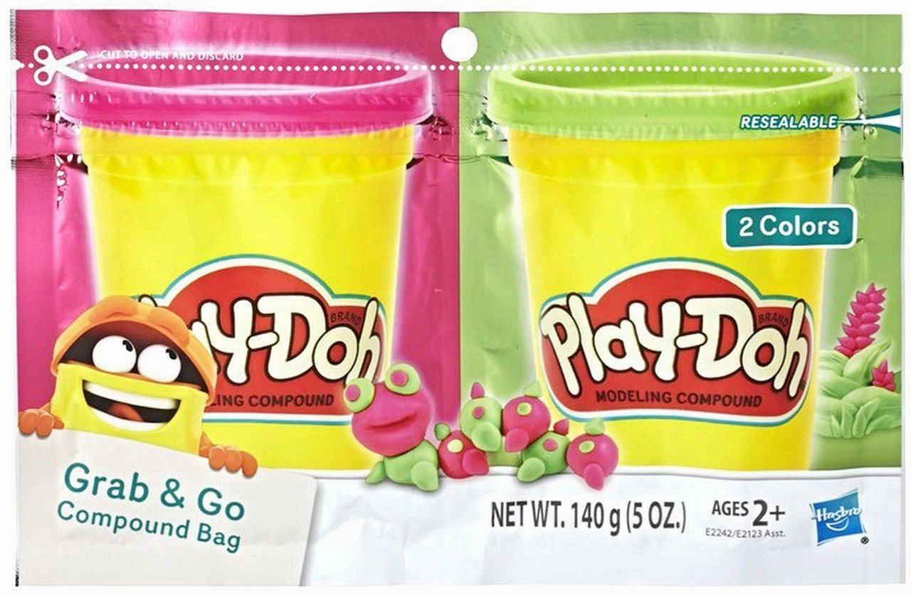 Play-Doh Grab and Go Soft Pack of 2 Colors Assortment