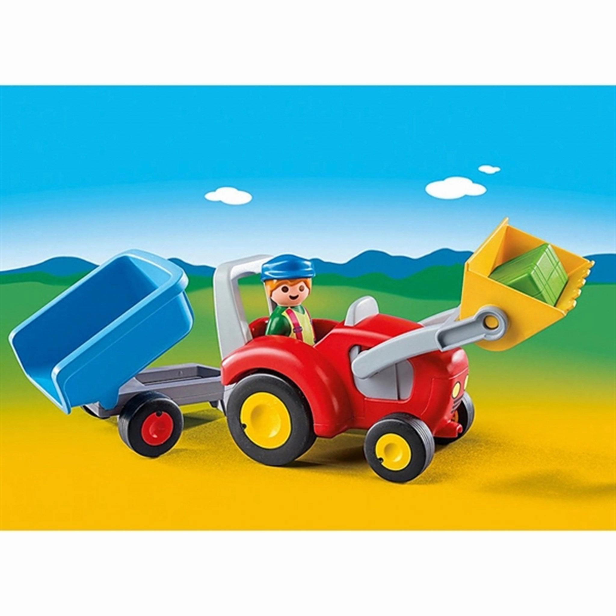 Playmobil 1.2.3 Tractor with Trailer