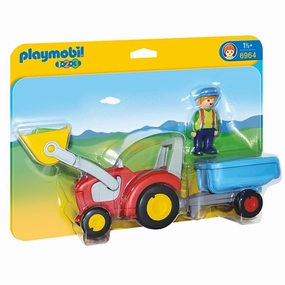 Playmobil 1.2.3 Tractor with Trailer