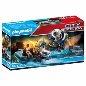 Playmobil City Action - Police Jet Pack with Boat