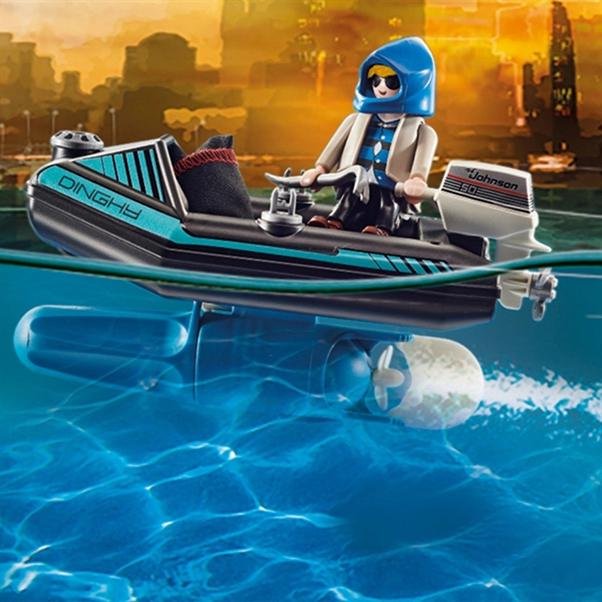 Playmobil City Action - Police Jet Pack with Boat