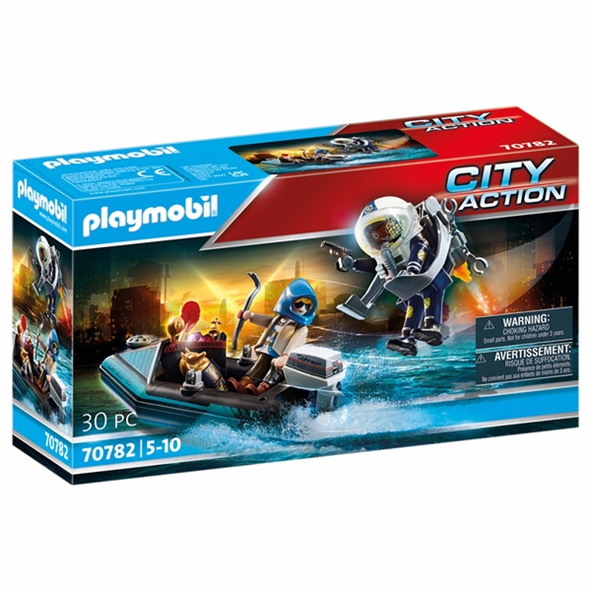 Playmobil City Action - Police Jet Pack with Boat
