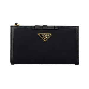 Prada Black Leather Leather Leather Wallet