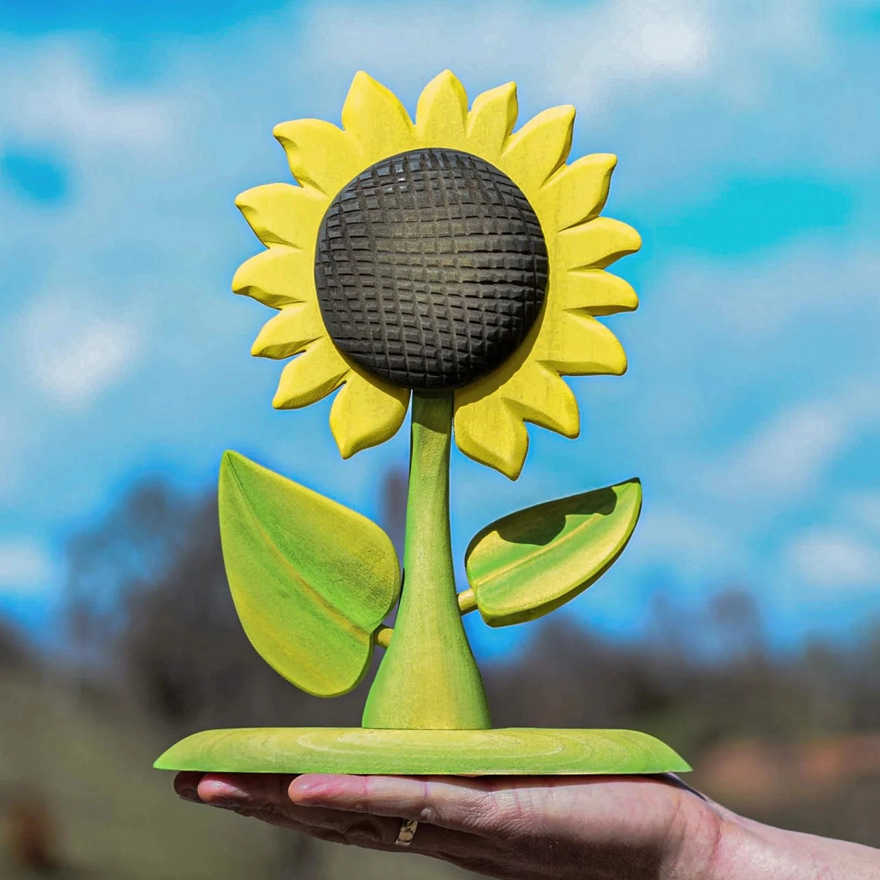 Pre-Order Bumbu Large Wooden Sunflower (Ships in late June)
