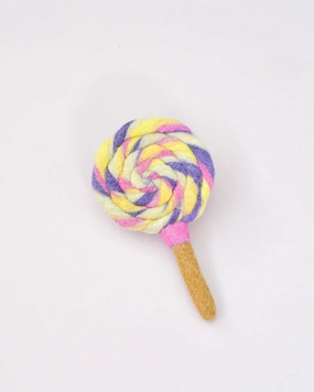 Pre-Order Felt Colorful Purple, Pink and Yellow Swirls Lollipop (Ships in late June)