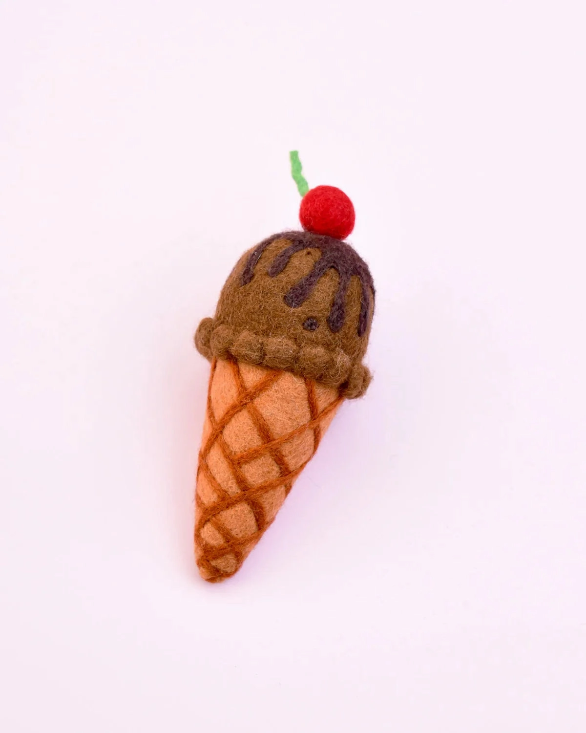 Pre-Order Felt Double Chocolate Ice Cream with Cherry (Ships in late June)
