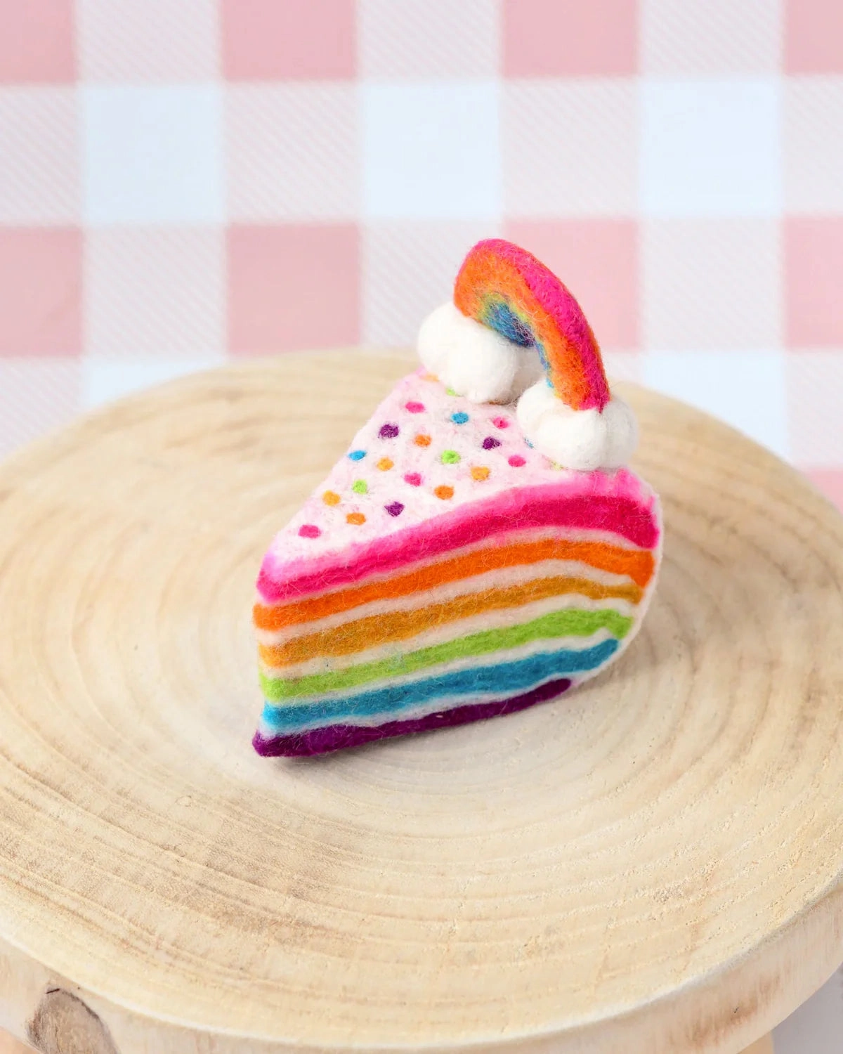 Pre-Order Felt Rainbow Cake Slice (Ships in late June)