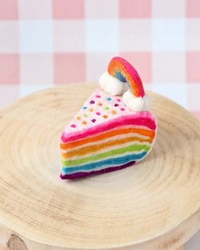 Pre-Order Felt Rainbow Cake Slice (Ships in late June)