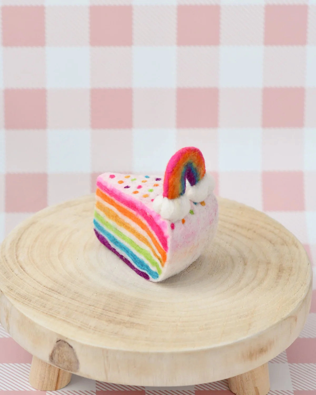 Pre-Order Felt Rainbow Cake Slice (Ships in late June)