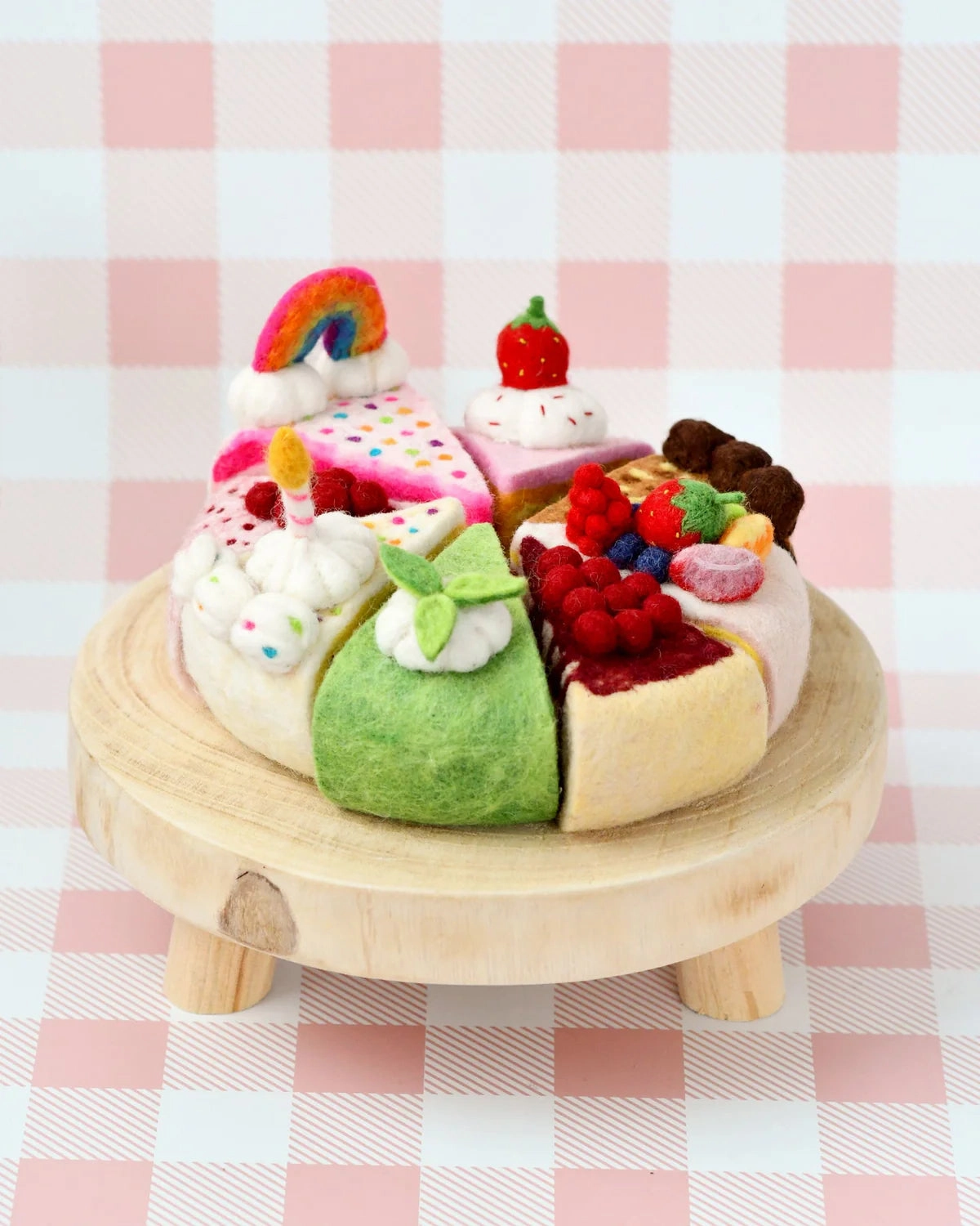 Pre-Order Felt Rainbow Cake Slice (Ships in late June)