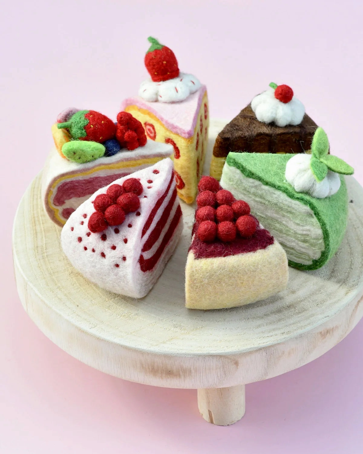 Pre-Order Felt Strawberry Torte Slice (Ships in late June)