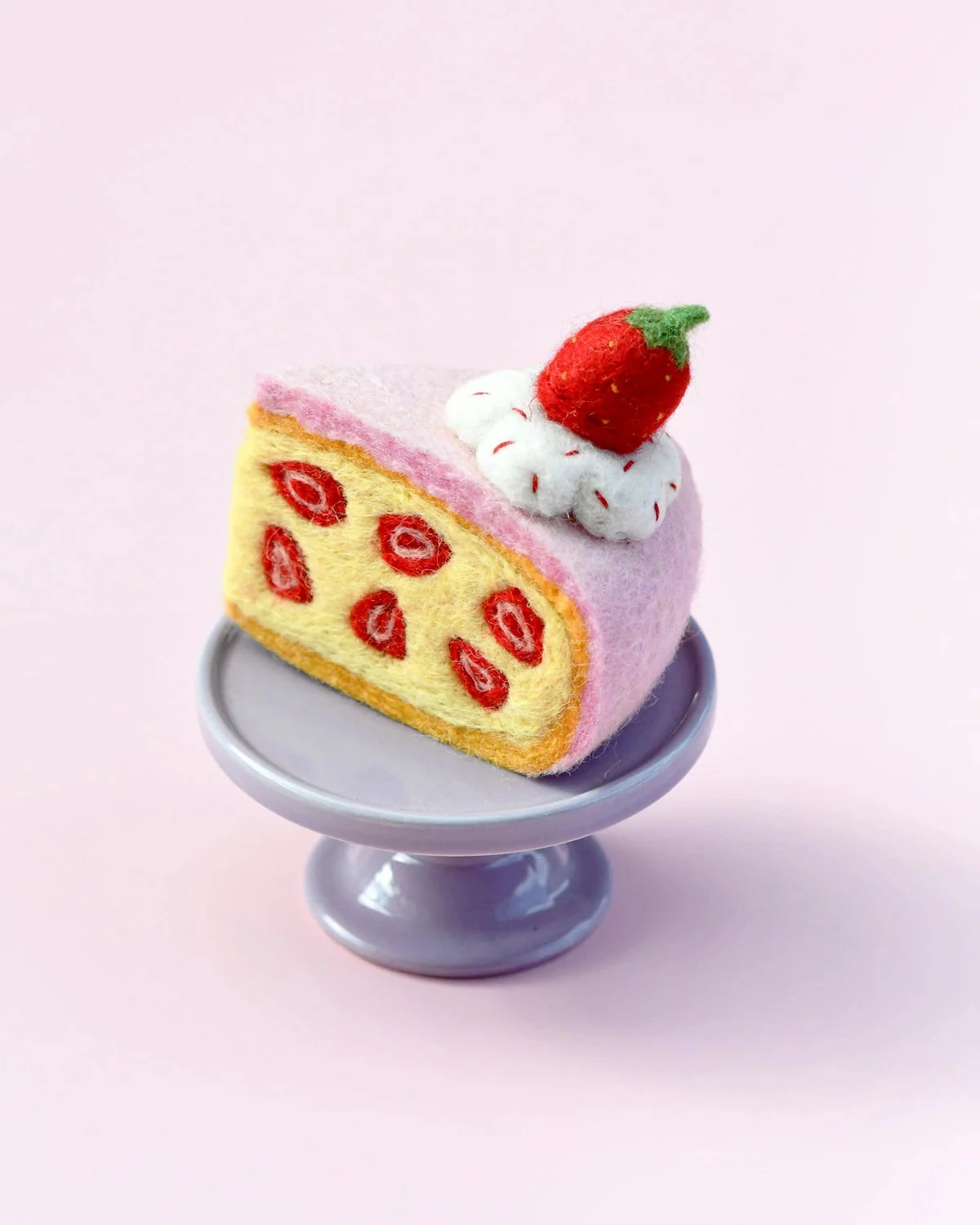 Pre-Order Felt Strawberry Torte Slice (Ships in late June)