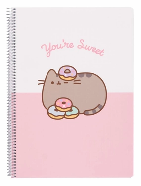 Pusheen Spiral Notebook A4, Pusheen Rose Collection