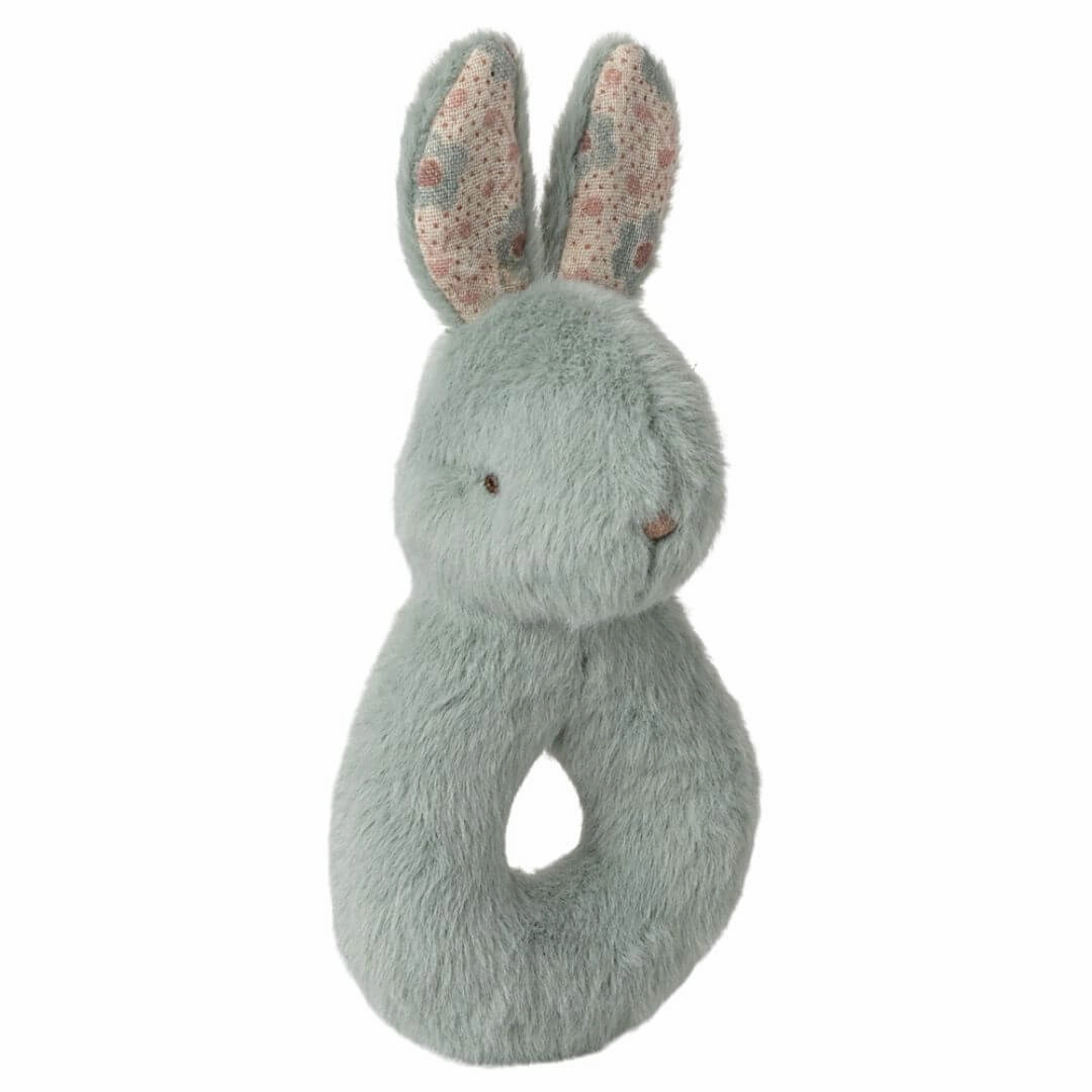 Rabbit Rattle Baby Gift Set - Mint
