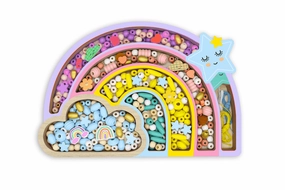 Rainbow Wooden Beads (400 pieces)