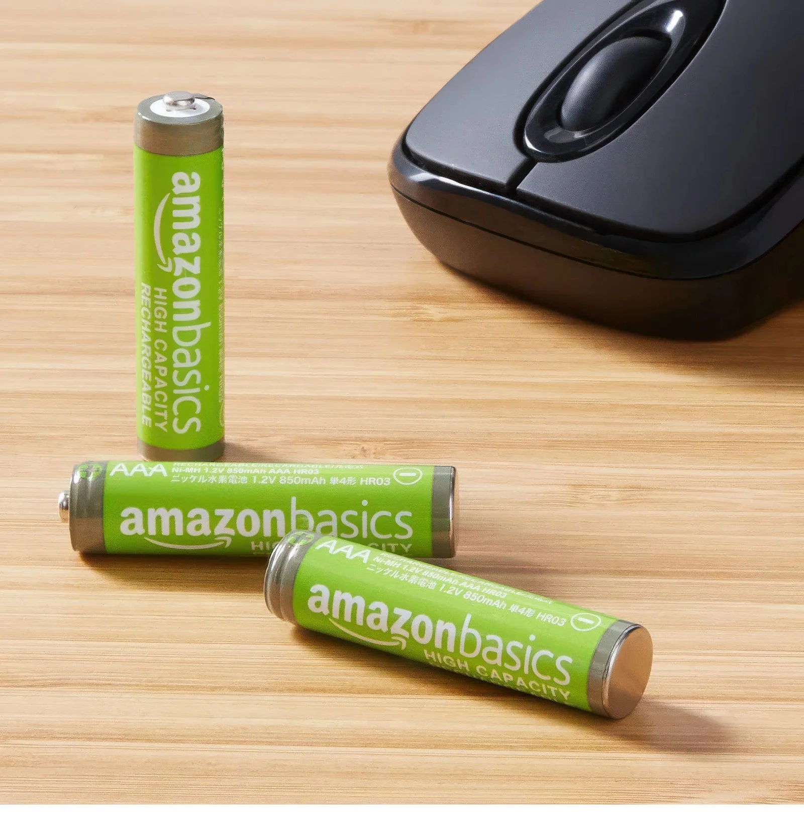Rechargeable AAA NiMH High-Capacity Batteries, 4 Pack