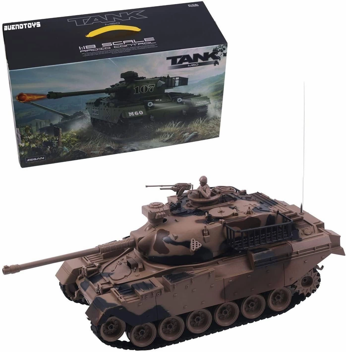 Remote Control Military Tank 1:18 Scale Replica for Shooting BB Bullets