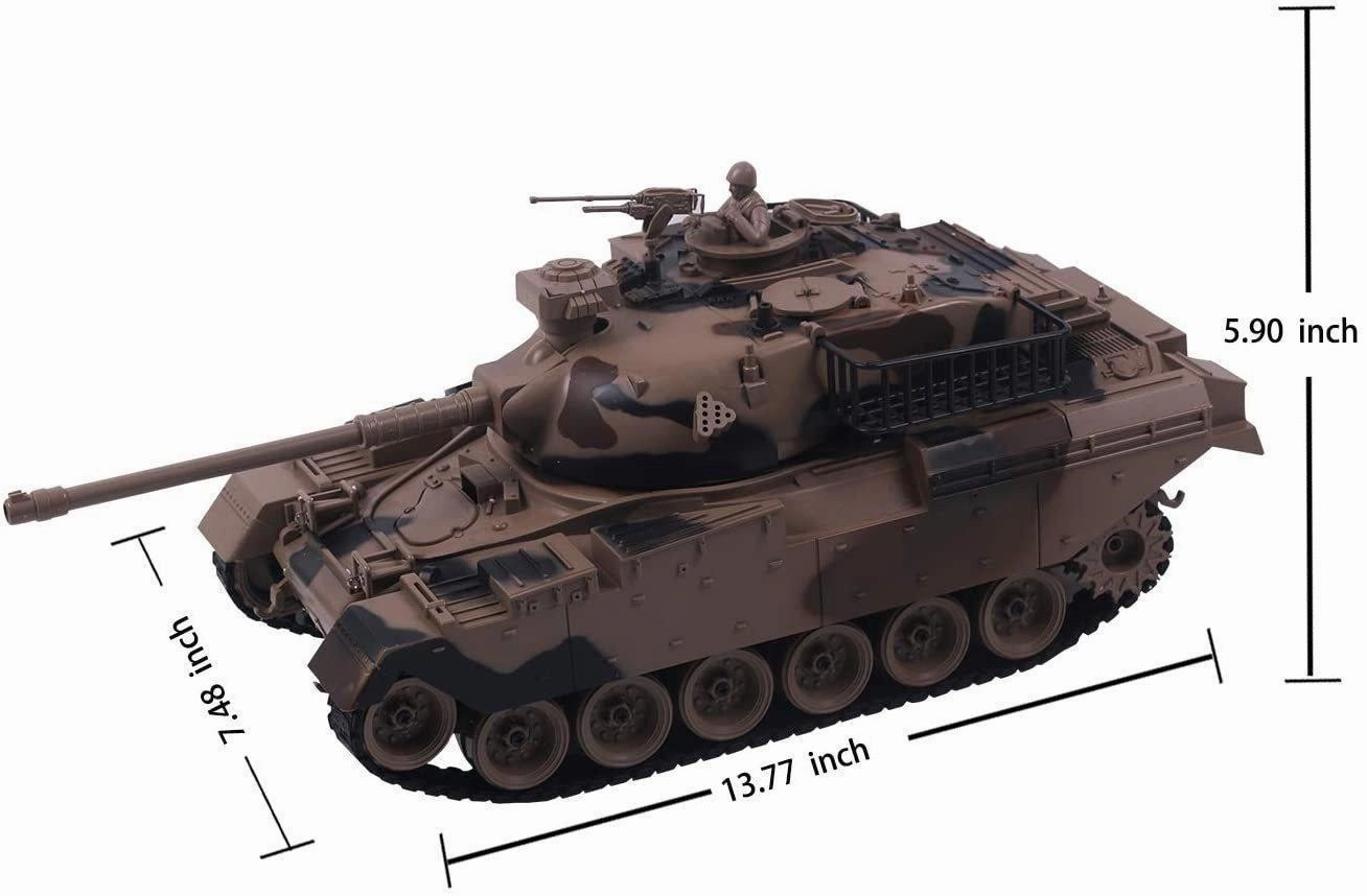 Remote Control Military Tank 1:18 Scale Replica for Shooting BB Bullets